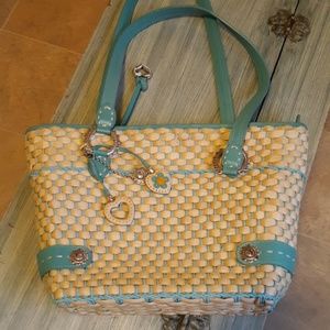 Brighton turquoise wicker silver work purse
